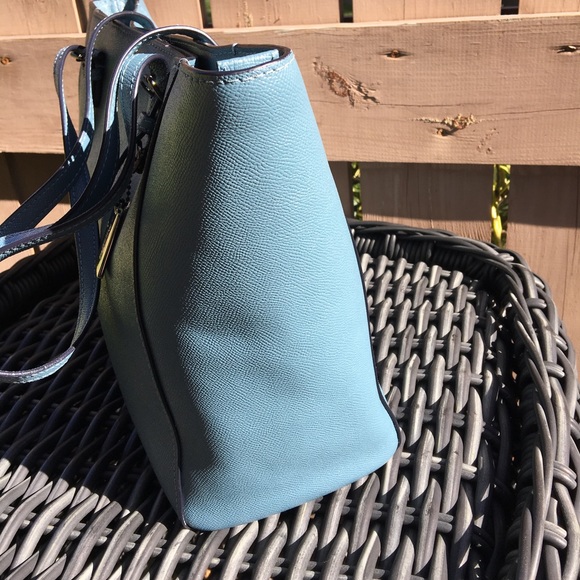 Authentic Blue Coach Zip Top Tote - EUC - Picture 5 of 14